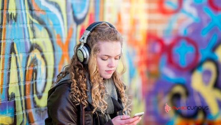 Headphones Pausing Music