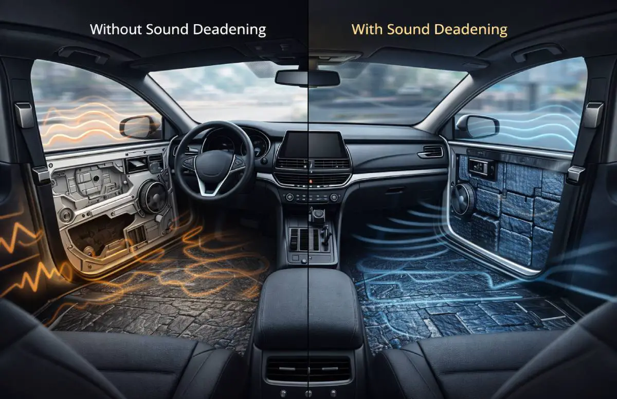 car sound deadening reducing road noise for better audio